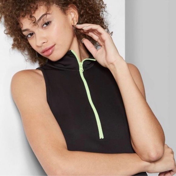 Wild Fable Neon Zipper Sleeveless Bodycon Dress - Picture 3 of 7